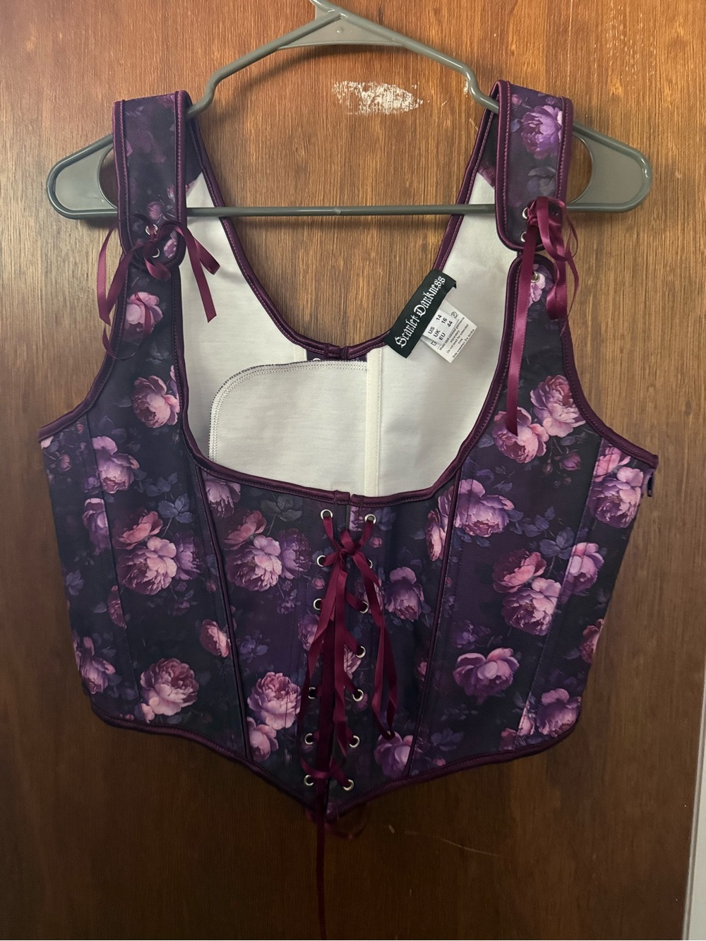 Scarlet Darkness Corset Tops for Women Underbust Floral Vintage Bustier